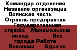 Командир отделения › Название организации ­ Воинская часть 6681 › Отрасль предприятия ­ Государственная служба › Минимальный оклад ­ 28 000 - Все города Работа » Вакансии   . Адыгея респ.,Адыгейск г.